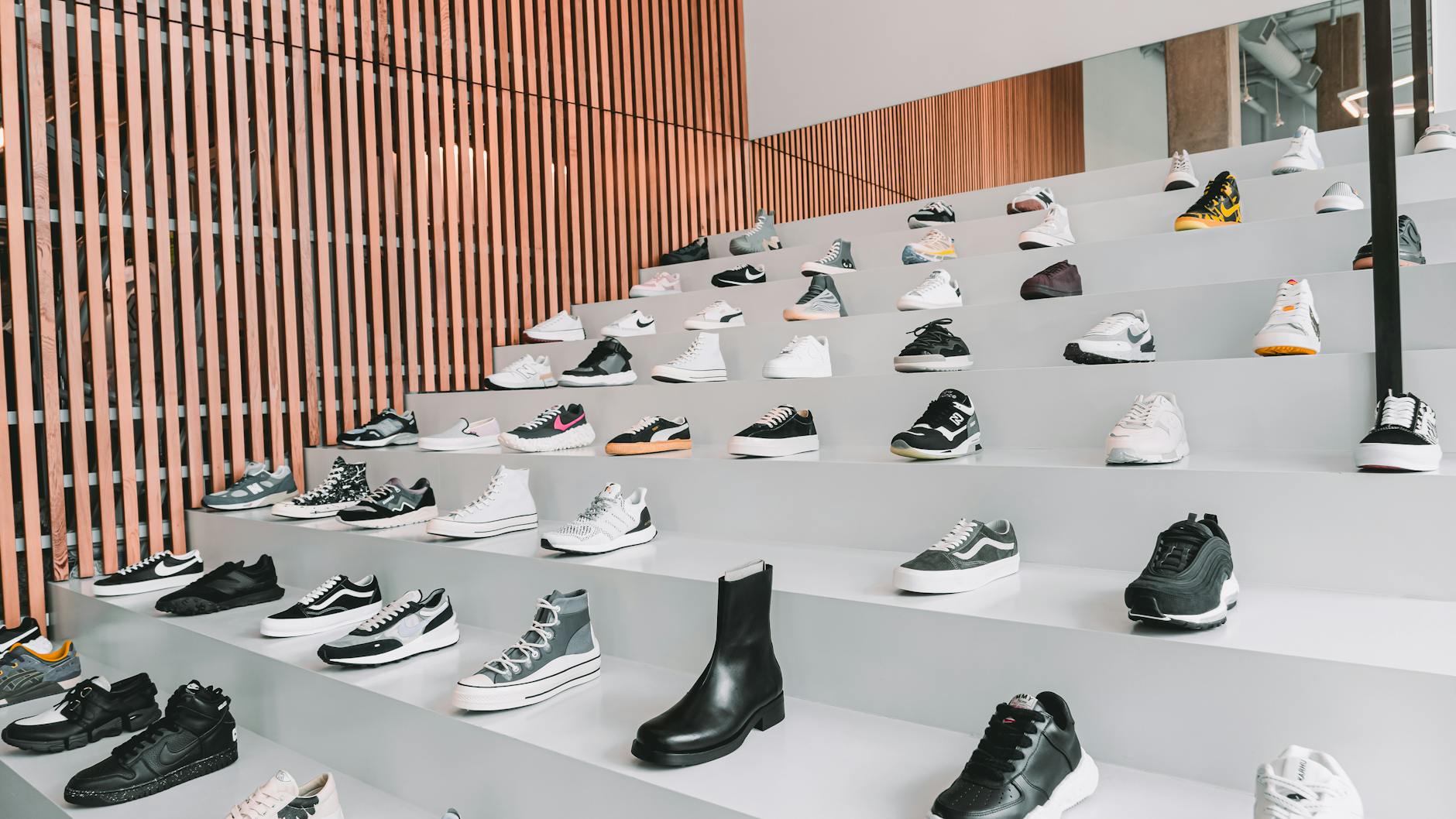 Sneaker boutique with curated models on the shelves-the setting where the McDonald's x BornOriginals campaign from 2020 became a collector's item