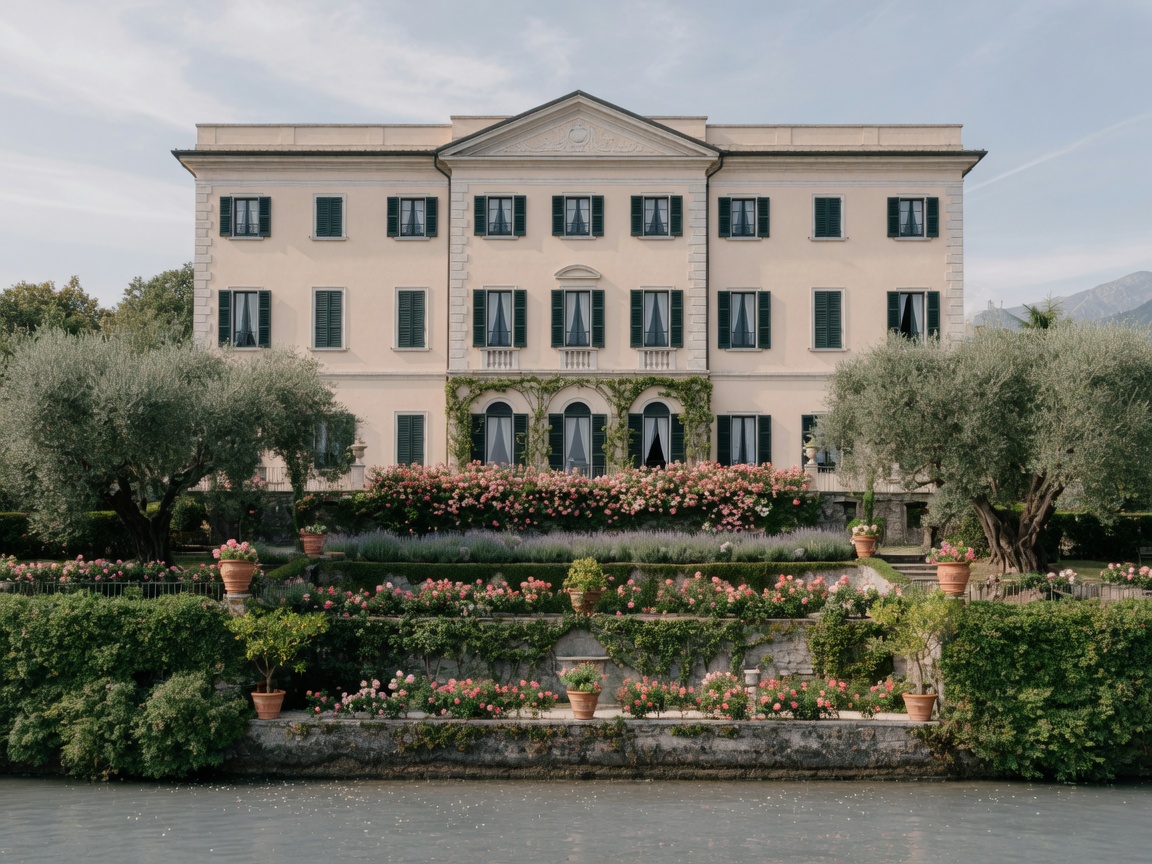 Neoklassizistische Villa mit Garten direkt am Comer See